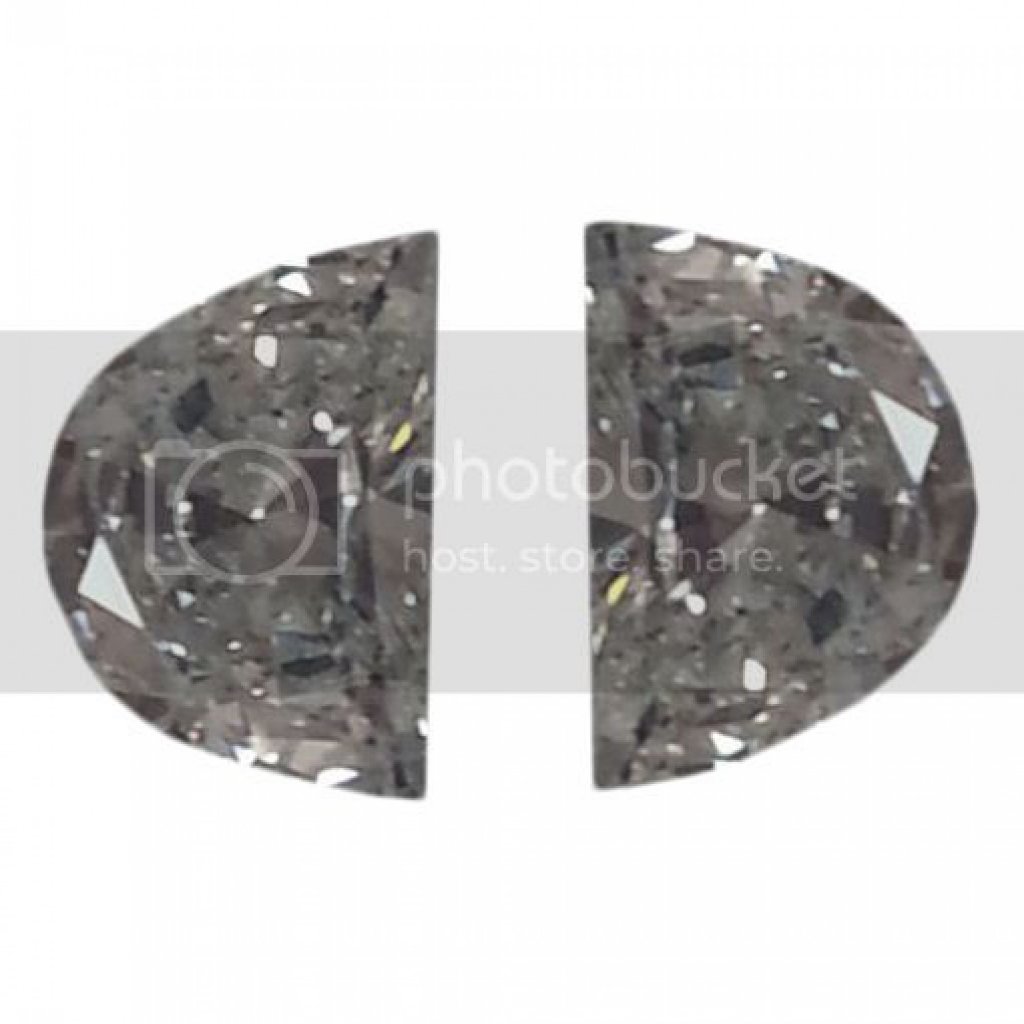 A Pair Of Moon Loose Diamonds (0.7 Ct H I Vs1 Vs2) C5000051